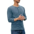 thumbnail image 4 of Iceglad Mens Fashion Casual Front Placket Basic Long Sleeve Henley T-Shirts, 4 of 9