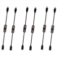 thumbnail image 1 of Power Switch USB Type C with Indicator Light Male to Female USB-C Extension Cable Switch for 4B 6 Pcs,6 x For Raspberry Pi Power Switch,Black, 1 of 6