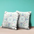 thumbnail image 3 of Amrita Sen Designs  16 x 16 in. Paisley Leaf Geo Suede Zippered Pillow with Insert - Multi Color, 3 of 5