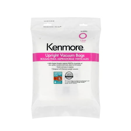 Kenmore 53293 2 Pack Style O HEPA Vacuum Bags for Upright Vacuums - www.semadata.org