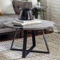 thumbnail image 3 of Table Basse Ronde Rustique - Béton Foncé, 3 of 9