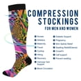 thumbnail image 2 of FORMRS Womens Knee High Socks Casual Long Thick Travel Daily Wear, 2 Pairs, Green Wavy Plaid, 2 of 6