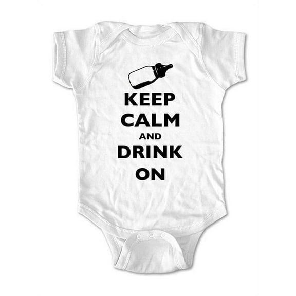 Keep Calm and Drink on - wallsparks cute & funny Brand - baby one piece bodysuit - Great baby shower gift!