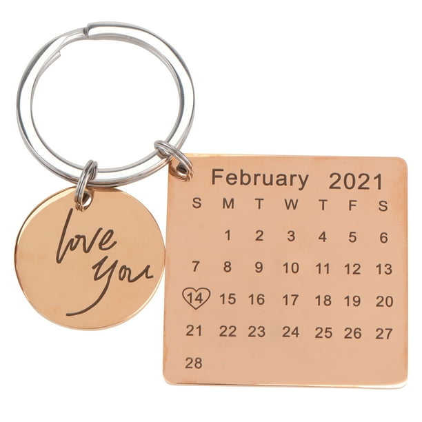Calendar couple hotsell keychain