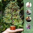 thumbnail image 3 of Livinwise Crystal Tree - Showpiece for Home Decor - Feng Shui Seven Chakra Tree - Home Decorations - 7 Chakra Tree - Marriage Gift Items - Antique Home Decor - 10-12 Inch (Green Jade (Golden Wire)), 3 of 5