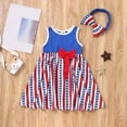 thumbnail image 6 of Wavsuf Children Girls Casual Dresses Printed Bow Cute Blue Children's Clothing Size 2-3Years, 6 of 9