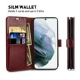 thumbnail image 3 of MONASAY Galaxy S21 5G Wallet Case, 6.2 inch,[Screen Protector Included][RFID Blocking] Flip Folio Leather Cell Phone Cover with Credit Card Holder for Samsung Galaxy S21 5G, 3 of 7