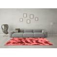 thumbnail image 3 of Ahgly Company Indoor Square Abstract Red Modern Area Rugs, 6' Square, 3 of 4