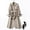 Beige, variant on Women's Double Breasted Long Trench Coat Belted Notch Lapel Overcoat Windproof Classic Outerwear