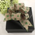 thumbnail image 2 of LKWLPD Shamrock Wired Edge Ribbon Roll Green Flower Ribbon Chinoiserie Fabric Ribbon for Wreath Bow Making Diy Crafts Gift Wrapping Spring Fresh Imitation Linen Ribbon ﻿, 2 of 2