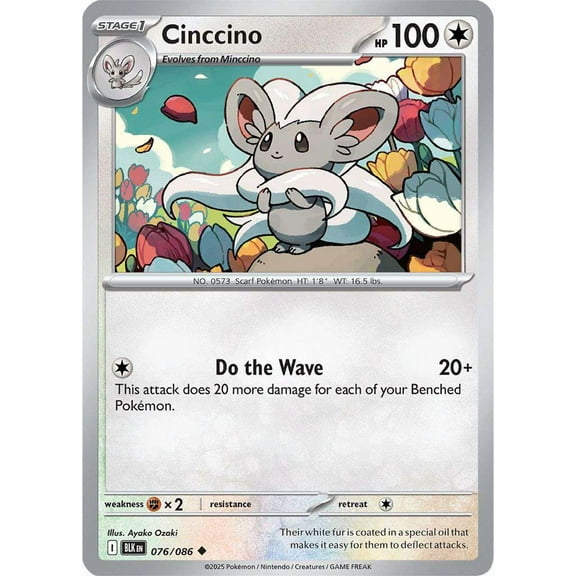 Pokemon Black Bolt Uncommon Cinccino #76