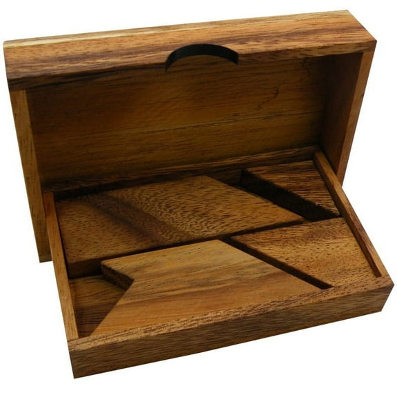 T Letter With Box - Wooden Puzzle Brain Teaser