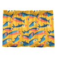 thumbnail image 7 of Yayeee Kitchen Curtains Tier Pair Light Filtering 27"x24" Rod Pocket Short Cafe Window Panel, Yellow Sardines Pattern, 7 of 7