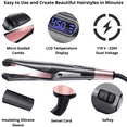 thumbnail image 6 of 2 in 1 Curling Straightener Flat Iron for Styling Ceramic Tourmaline Straightening Curler + Carbon Fiber Comb & Clips, 6 of 7