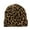 Khaki, variant on UDIYO Adult Cap Leopard Dome Men Women Warm Stretchy Knitted Cap for Outdoor