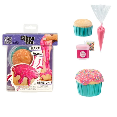 Slime Life Cupcake DIY Slime Kit - Unboxing Ingredients to Make, Smash, and Stretch Your Food Slime, Ages 8 