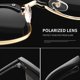 thumbnail image 5 of Gafas de sol polarizadas semi sin montura para mujer Gafas de sol polarizadas clásicas para hombre Retroblack, 5 of 5
