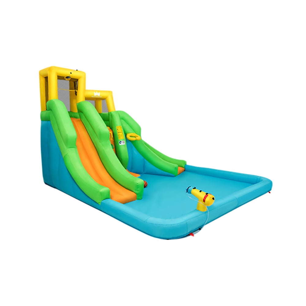 Aimee Lii Kids Inflatable Water Park Bounce House with 480W Blower, Bounce House Water Slide for Kids 5-10