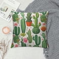 thumbnail image 2 of JRXY Green Cactus Throw Pillow Covers  Decorative Couch Pillow Case Outdoor Farmhouse Sofa Cushion Cover Modern Decor for Bed Living Room  White, 2 of 5