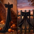 thumbnail image 4 of Halloween Decorations Outdoor 47", Giant Black Bow with Long Tails, Large Satin Bow Decor for Door Mantel Chair, 1 Pack, 4 of 6