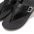 thumbnail image 3 of FITFLOP Women's Adjustable Leather Toe-Post Sandals, Color: All Black, Size: 8 (ES8-090-060), 3 of 5