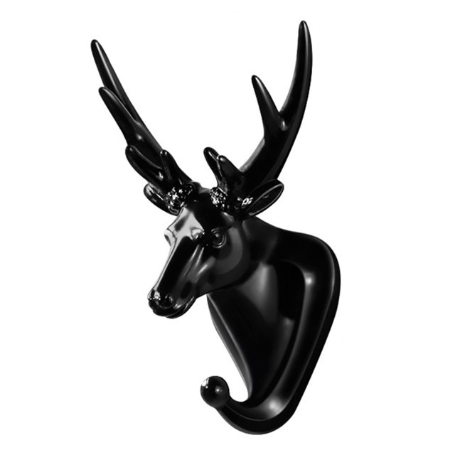 CSChome Animal Head Shape Wall Mounted Punch Free Non Slip Hook Multi Purpose Clothes Hat Towel and Key Hanger