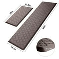 thumbnail image 3 of GALMAXS7 Kitchen Mat Anti Fatigue Cushioned Non Slips Kitchen Rugs and Mats Comfort Foam Floor Mat for Standing,17"x29"+17"x60",Brown, 3 of 10