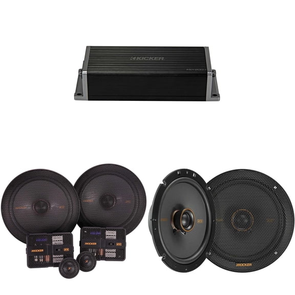 Kicker 47KEY2004 4-Channel DSP Smart Amp w/ 51KSS 6.75" & 6.75" Audio Upgrade Bundle