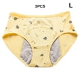 thumbnail image 4 of Minnieouse Bragas de período de dibujos animados para niñas, ropa interior menstrual fisiológica, bragas, lencería transpirable para Ropa interior Amarillo L, 4 of 6