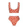 thumbnail image 5 of Daiia Tomato Women's Bikini Set Two Piece Swimsuit High Waisted Bikini Adjustable Straps Bikini Perfect for Beach, Pool, and Summer Vacation-, 5 of 9