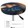 thumbnail image 7 of Picia Vintage Blue Leaf Mushroom pattern Round Stool Covers Comfy Seat Covers Stretch Removable WashableChair Slipcover Round Bar Chair Cushion Cover-14 inch, 7 of 7