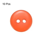 thumbnail image 3 of Uxcell 10Pcs Sewing Button 1/2"(12.5mm) 2 Holes Resin Round Craft Replacement Buttons, Orange, 3 of 5