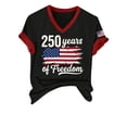 thumbnail image 3 of MEICHEN Usa 250th Anniversary Graphic Tee for Women Print V Neck T Shirt Casual Soft Short Sleeve Patriotic Top, 3 of 6