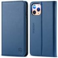thumbnail image 1 of Genuine Leather iPhone 11 Pro Max Wallet Case with RFID ing Slots, Auto Sleep Wake TPU Shockproof, 1 of 5