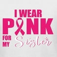 thumbnail image 2 of Wild Bobby, I Wear Pink for My Sister Survivor, Breast Cancer Awareness, Front and Back Men Graphic Tee, White, 5X-Large, 2 of 4
