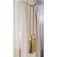thumbnail image 3 of Decorative Chainette Double Tassel Curtain and Drapery Tieback / Holdback, 4" Tassel (10cm), 29" Spread (73.5cm) # CDCT, Burgundy Beige #873 (Light Beige, Light Gold, Dark Red) Set of 2, 3 of 4