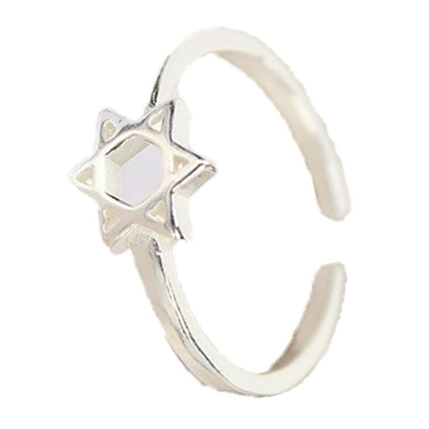 Las garras del anillo de cola con apertura de oreja de gato de plata esterlina S925 se rodean entre sí