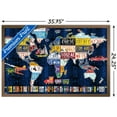 thumbnail image 3 of DaVid Bowman - License Plate Map Wall Poster, 22.375" x 34", Framed, 3 of 3