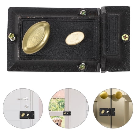 QIFULL 1Set Door Lock Bolt for Home Safety Copper Iron Material Strong Solid