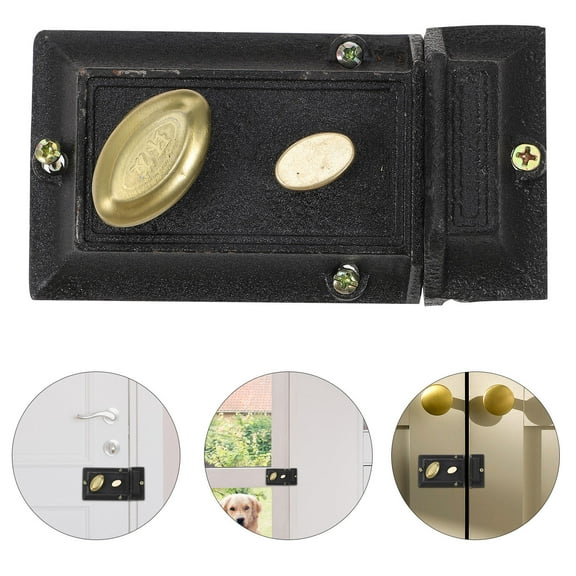 QIFULL 1Set Door Lock Bolt for Home Safety Copper Iron Material Strong Solid