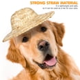 thumbnail image 4 of 2Pcs Mini Woven Straw Hats Decor Creative Handcrafts Photo Props Brown, 4 of 6