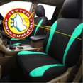 thumbnail image 4 of Car Seat Covers Front Seats and Rear Bench Air Mesh Fabric Rear Bench Split Polyester Easy Installation SUV CAR Woman Lady Femal ( Mint Full Set), 4 of 8