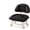 Black, variant on Rolling Low Stool with Backrest, Padded Seat & Silent Casters Small Chair | Perfect for Workshops, Garages or Studios – Comfortable and Mobile Heavy Duty Shoe Change Stool with Wheels Minimalist
