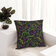 thumbnail image 6 of Pofeuu Neon Mardi Gras Print Double-sided plush pillowcase Square Throw Pillow Covers Pillows Cover for Living Room Bedroom Sofa Couch Cushion Cover（No pillow core）-16"x16", 6 of 7