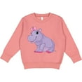 thumbnail image 2 of Inktastic Cute Purple Hippo Toddler Sweatshirt, 2 of 4