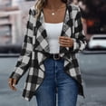 thumbnail image 4 of Mutghys Jacket for Women Plaid Long Sleeve Cardigans Home Daily Warm Comfy Fall Winter Trendy Outerwear S-2XL, 4 of 8