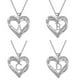 thumbnail image 2 of Collar de cristal con forma de corazón de diseñador de lujo para mujer, colgante de 26 letras, collar con inicial y nombre de pareja, regalo de San Valentín, 2 of 4