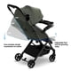 thumbnail image 3 of Mompush Lithe V2 Lightweight Stroller + Snack Tray, Ultra-Compact Fold & Airplane Ready Travel Stroller, Near Flat Recline Seat, Cup Holder, Raincover & Travelbag Included, 3 of 5