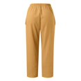 thumbnail image 5 of WENWU Women'S Pants Woman Pants Casual Yellow Pants Womens Lounge Pants High Waist Pants Women with Pockets Summer Pants for Women 2025, 5 of 6