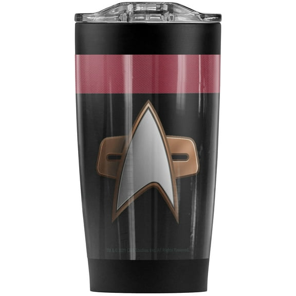 Star Trek/Voyager Command Uniform Stainless Steel Tumbler 20 oz Coffee Travel Mug/Cup, Vacuum Insulated & Double Wall with Leakproof Sliding Lid | Great for Hot Drinks and Cold Beverages